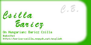 csilla baricz business card